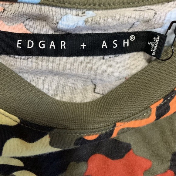 Edgar + Ash Men's Tshirt Multicolor Camouflage  Neck Short Sleeve Size Small NWT - Picture 3 of 7